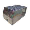 Aluminum checker plate Dog Box for UTE Tub